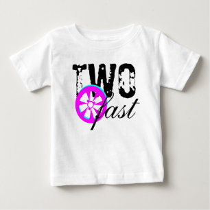 Rim Racing Car Neon Turning Two  Baby T-Shirt