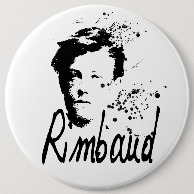 RIMBAUD portrait round Button (Front)