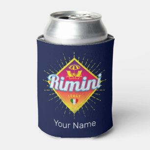 Rimini Emilia-Romagna Italy Retro Sunset Vintage Can Cooler