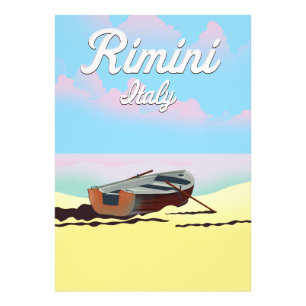 Rimini Italy beach poster