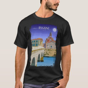 Rimini Italy Vintage Minimal Retro Italian Travel  T-Shirt