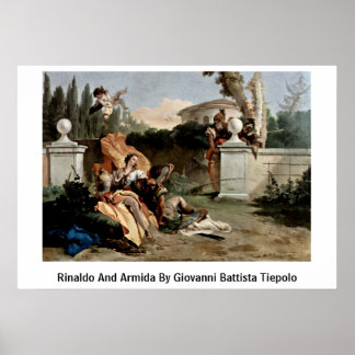 Rinaldo And Armida By Giovanni Battista Tiepolo Poster