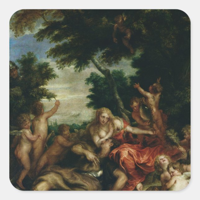 Rinaldo and Armida Square Sticker (Front)