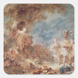 Rinaldo in the Gardens of Armida Square Sticker