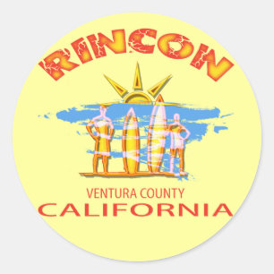 RINCON BEACH CLASSIC ROUND STICKER