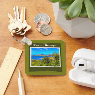 Rincon, Bonaire Watercolor Key Ring