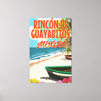 Rincón de Guayabitos Beach Mexico travel poster Canvas Print