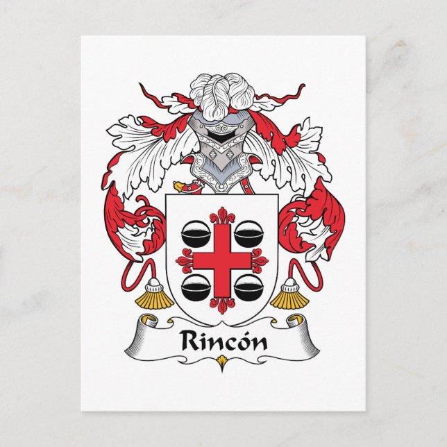 Rincon Family Crest Postcard (Front)