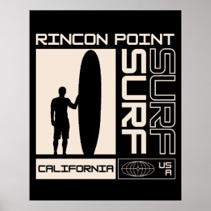 Rincon Point California USA Surf Poster