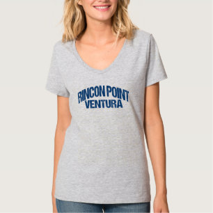 Rincon Point Ventura California Retro Surfing Wave T-Shirt