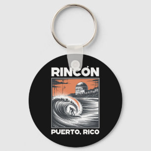 Rincon Puerto Rico Surfing Souvenir  Key Ring