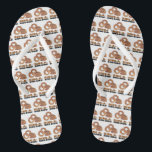 Ring-a-Ding-Ding Bride Bachelorette Funny Gag Gift Flip Flops<br><div class="desc">Design features an original marker illustration of tasty golden brown fried onion rings, with RING A DING DING in a fun font. Great for a bride, bridal shower, wedding, engagement or funny bachelorette party gift! Don't see what you're looking for? Need help with customisation? Click "contact this designer" to have...</div>