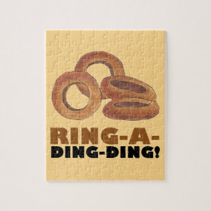 Ring-A-Ding-Ding Onion Ring Rings Junk Food Foodie Jigsaw Puzzle