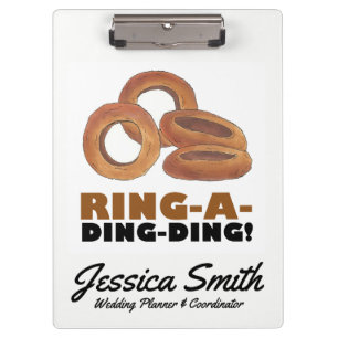 Ring-a-Ding-Ding Personalised Wedding Planner Gift Clipboard
