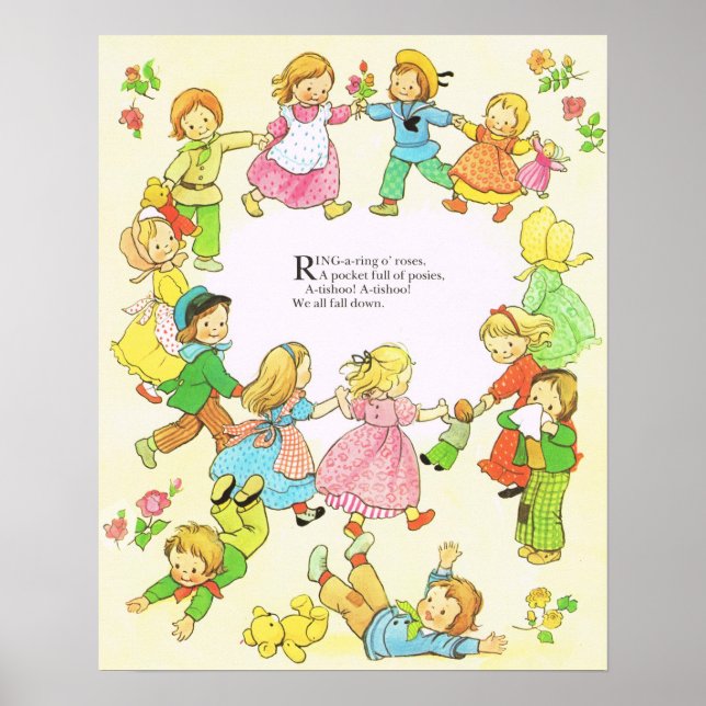 ring a ring a roses, Mabel Lucie Attwell Prints, Poster (Front)