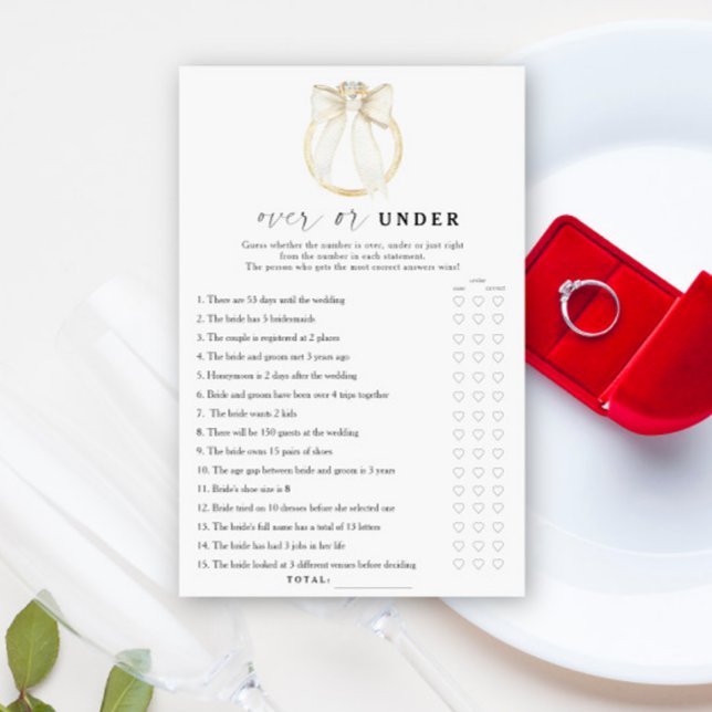 ring and bow bridal shower Over or under game (Creator Uploaded)
