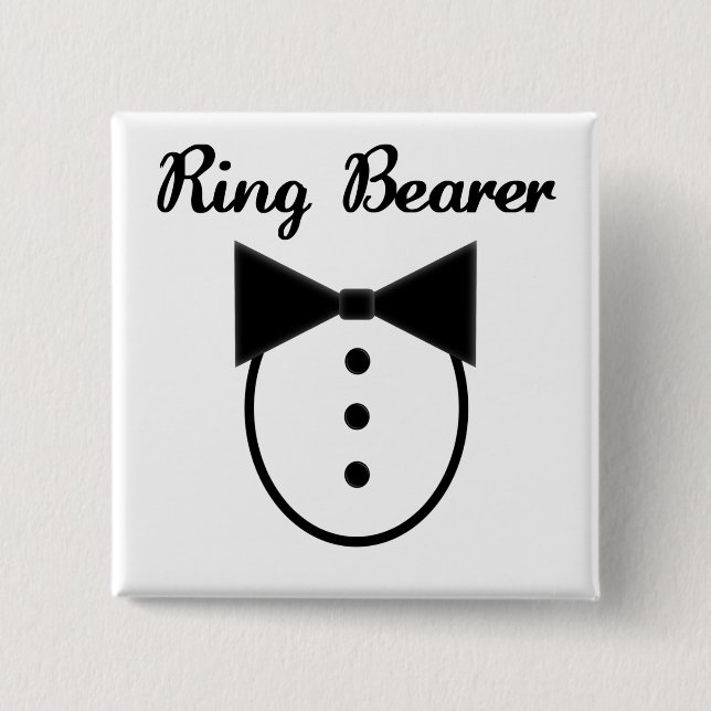 Ring Bearer 15 Cm Square Badge (Front)