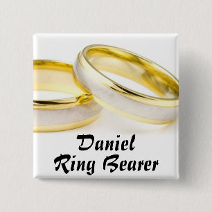 Ring Bearer 15 Cm Square Badge