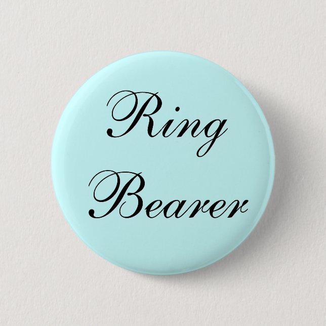 Ring Bearer 6 Cm Round Badge (Front)