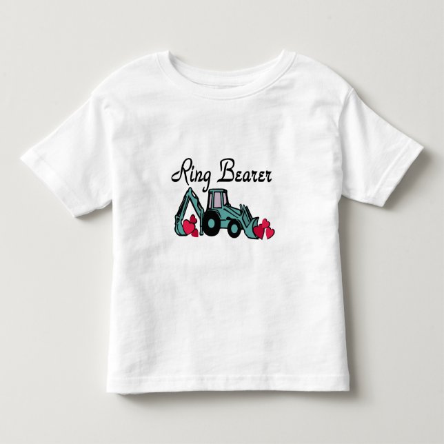 Ring Bearer Backhoe Toddler T-Shirt (Front)