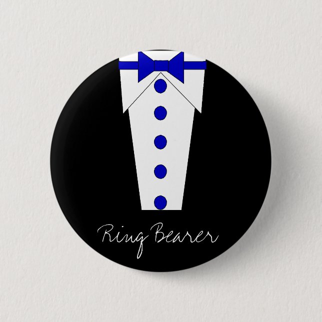 Ring Bearer Button (Blue) (Front)