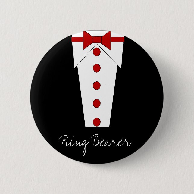 Ring Bearer Button (Red) (Front)