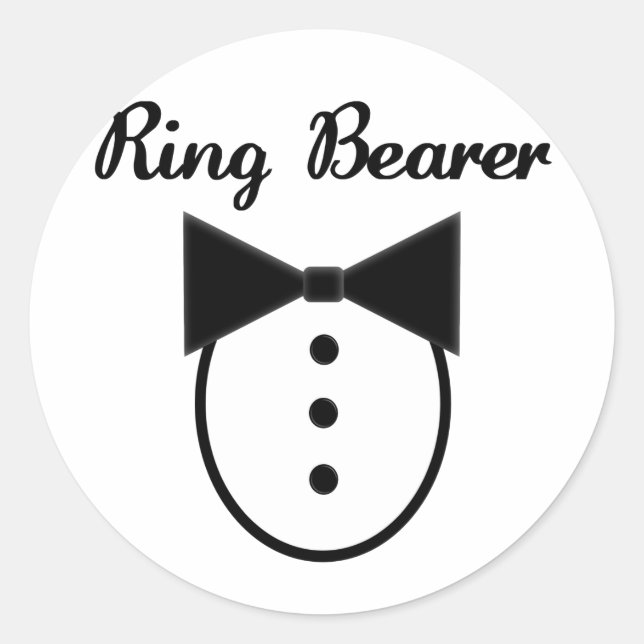 Ring Bearer Classic Round Sticker (Front)