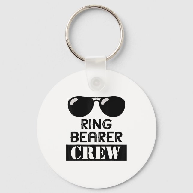 Ring Bearer Crew Ring Wedding Party Sungl Security Key Ring (Front)