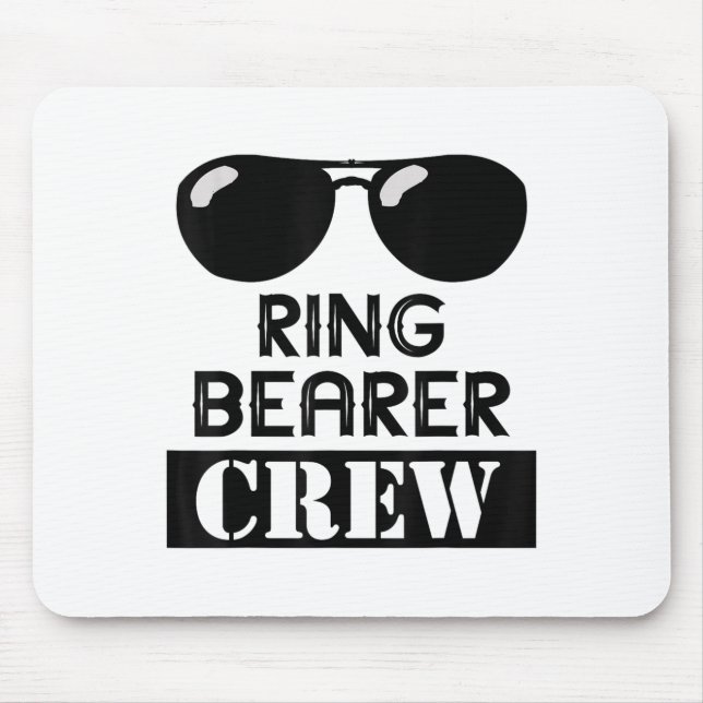 Ring Bearer Crew Ring Wedding Party Sungl Security Mouse Mat (Front)