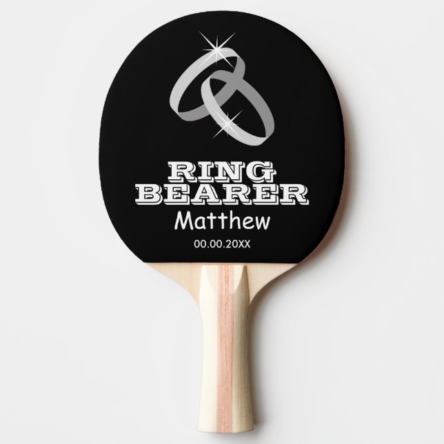 Ring Bearer custom table tennis ping pong paddle (Front)