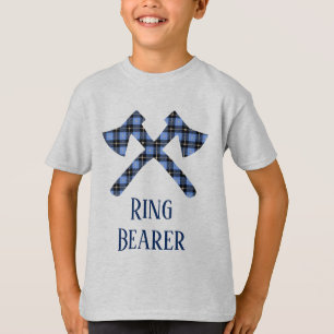 Ring Bearer double cross axe plaid T-Shirt