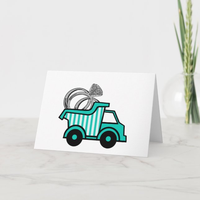 Ring Bearer Dump Truck Card (Front)