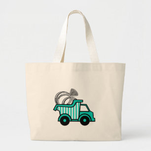 Ring Bearer Dump Truck Large Tote Bag