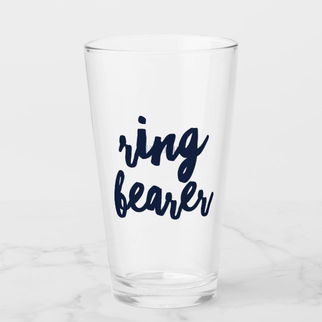 Ring Bearer Gift Custom Name Glass (Front)