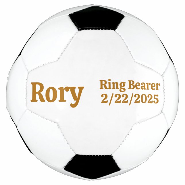 Ring Bearer Gift, Personalised Football (Front)