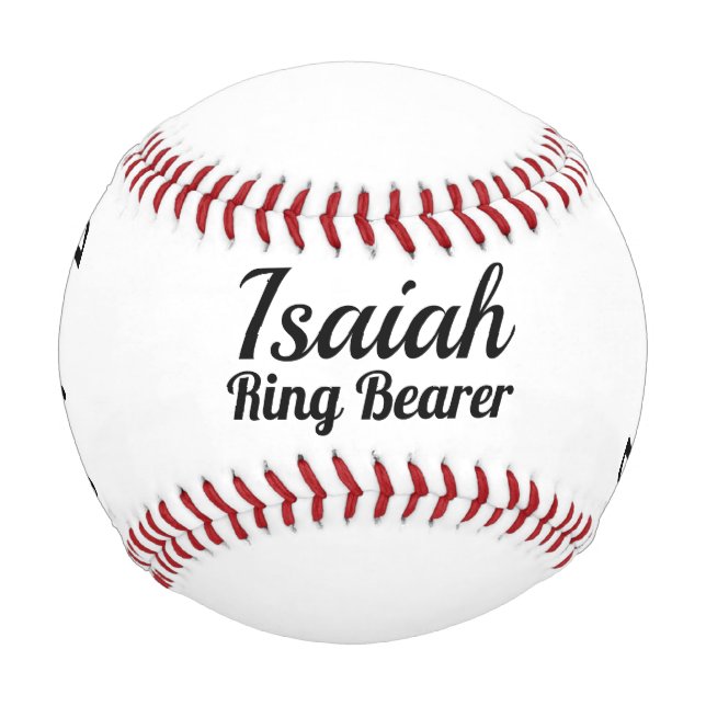 Ring Bearer Invitation - Personalised Baseball (Front)