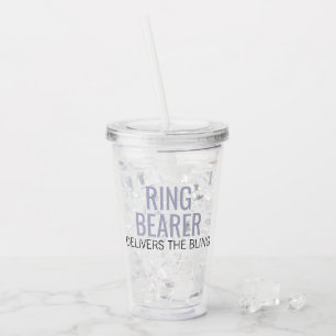 Ring Bearer Matching Bridal Party Name Acrylic Tumbler