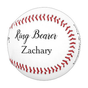 Ring Bearer Personalised Name Baseball