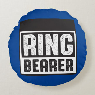 Ring Bearer Pillow Blue And Black Collection