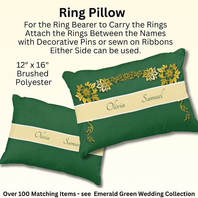 Ring Bearer Pillow With Bride & Groom Names (Creator Uploaded)