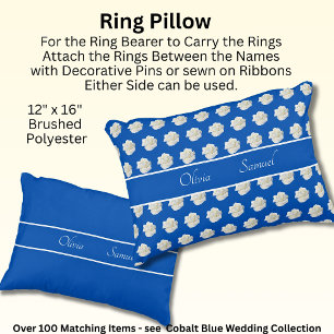 Ring Bearer Pillow With Bride & Groom Names