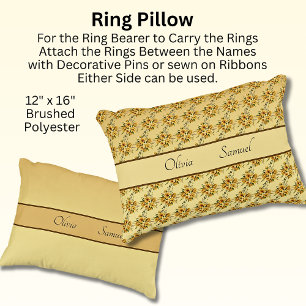 Ring Bearer Pillow With Bride & Groom Names