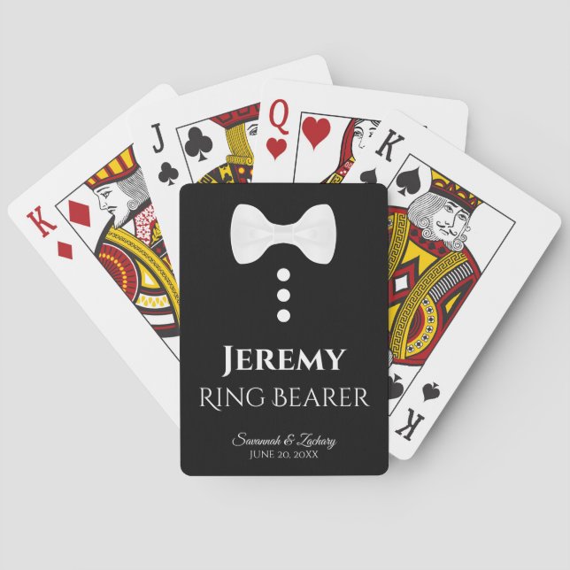 Ring Bearer Playing Cards Wedding Gift (Back)