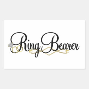 Ring Bearer Rectangular Sticker