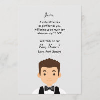 Ring Bearer Request Card