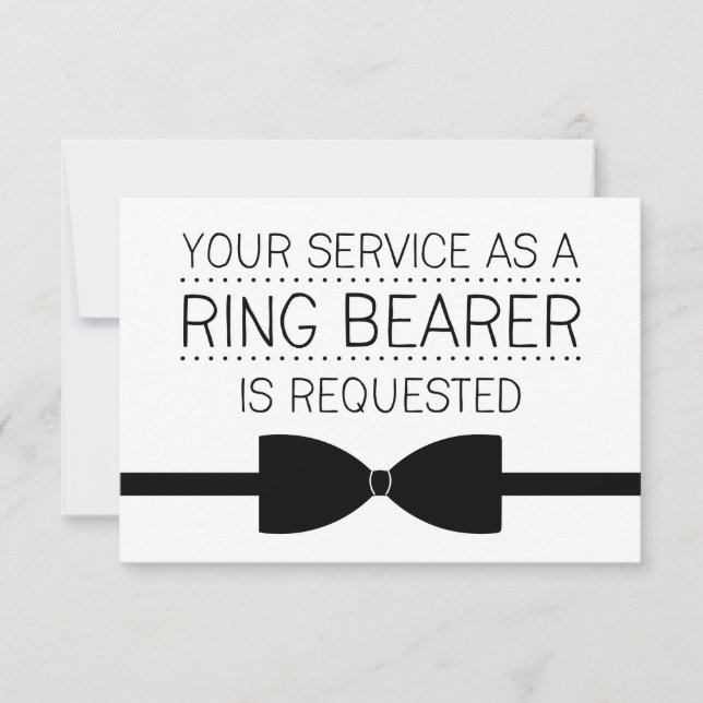 Ring Bearer Request | Groomsmen Invitation (Front)
