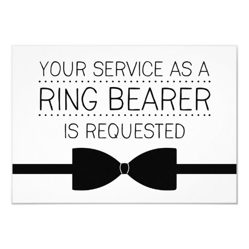 Image of Ring Bearer Request | Groomsmen Invitation