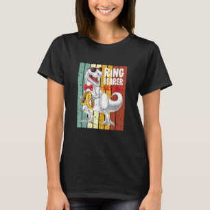 Ring Bearer Saurus Dinosaur T Rex Wedding Attendan T-Shirt