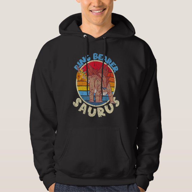 Ring Bearer Saurus I Stegosaurus Stenops I Family  Hoodie (Front)