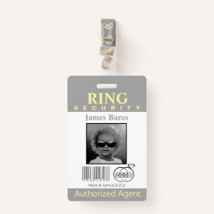 Ring Bearer Security Badge ID Badge